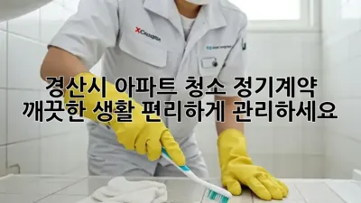 경산시 아파트 청소 정기계약: 깨끗한 생활, 편리하게 관리하세요!