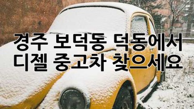 경주 보덕동 덕동에서 디젤 중고차 찾으세요?
